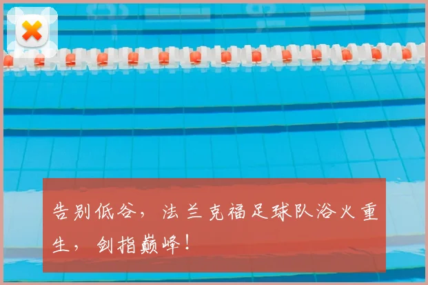 告别低谷,法兰克福足球队浴火重生,剑指巅峰!